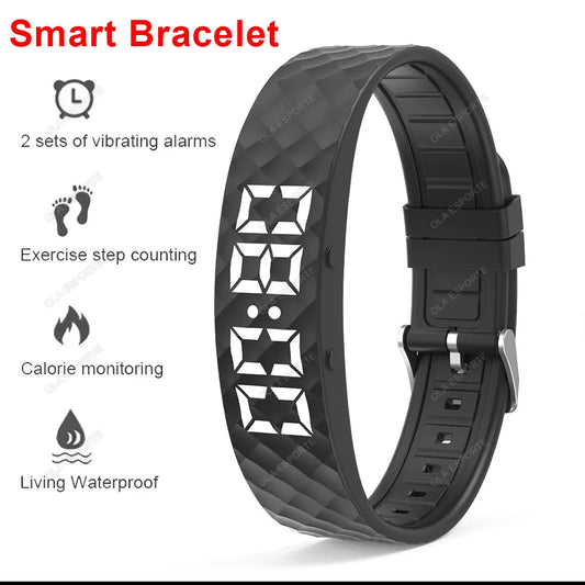 Smart Bracelet LED Digital Waterproof Smart Clock Smartband With running pedometer Monitor Smart Band Vibration Alarm Reminder
